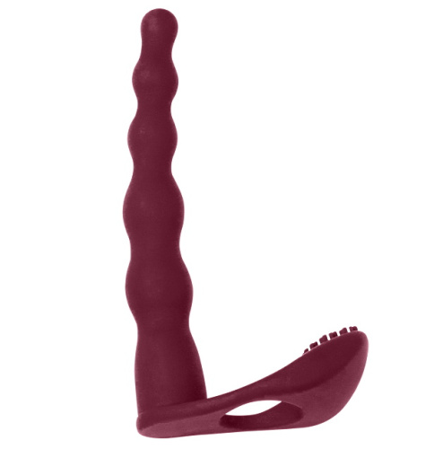 Вибронасадка для двойного проникновения Pure Passion Farnell бордовая фото 2