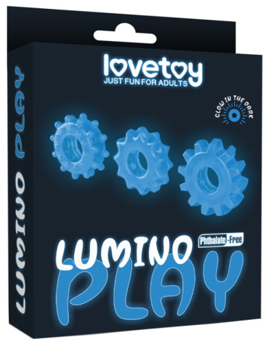Набор светящихся в темноте эрекционных колец Lumino Play фото 11