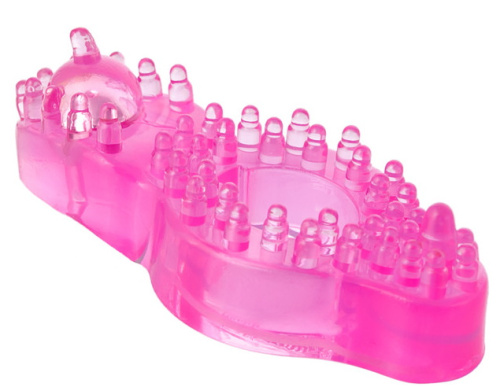 Кольцо силиконовое с шариком, розовое фото 2