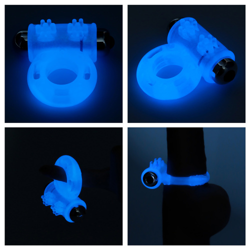 Эрекционное виброкольцо светящееся в темноте Lumino Play Vibrating Penis Ring фото 9
