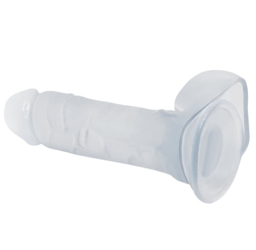 Прозрачный фаллоимитатор на присоске 19 см фото 6