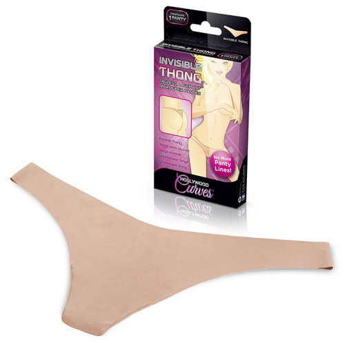 Невидимые трусики стринги телесные Hollywood Curves ML фото 3