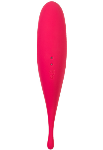 Вакуумный стимулятор с вибростимулирующим отростком Satisfyer Twirling Pro красный фото 6