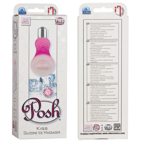 Ледяной вибростимулятор из силикона Posh Kiss фото 2