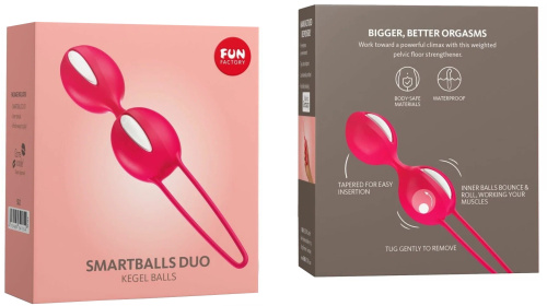 Шарики вагинальные Fun Factory Smartballs Teneo Duo красно-белые фото 7