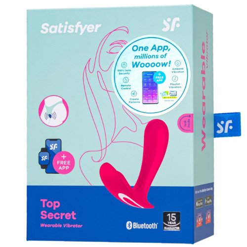 Вагинальный смарт-стимулятор для ношения Satisfyer Top Secret розовый фото 10