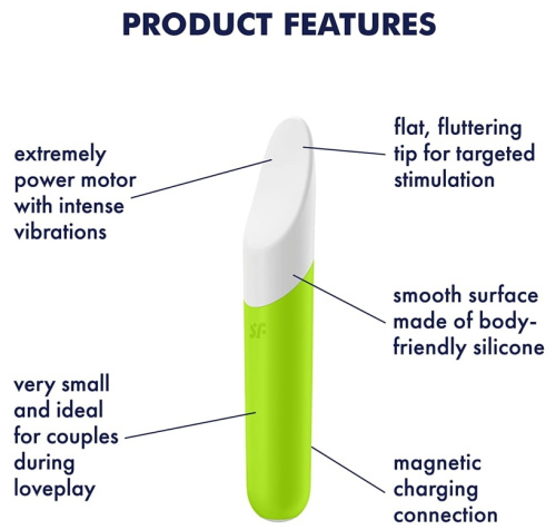 Мини вибратор Satisfyer Ultra Power Bullet 7 зеленый фото 5
