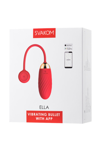 Виброяйцо Svakom Ella с управлением через смартфон, красное фото 2