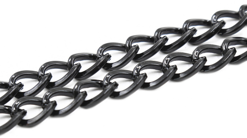 Черный ошейник-цепочка с замком Сердце на ключике фото 4