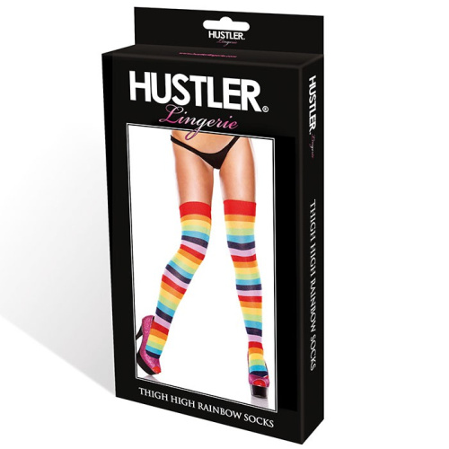 Чулки в разноцветную полоску фото 3