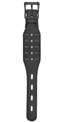 Черный браслет с металлическими шипами Ouch фото 5