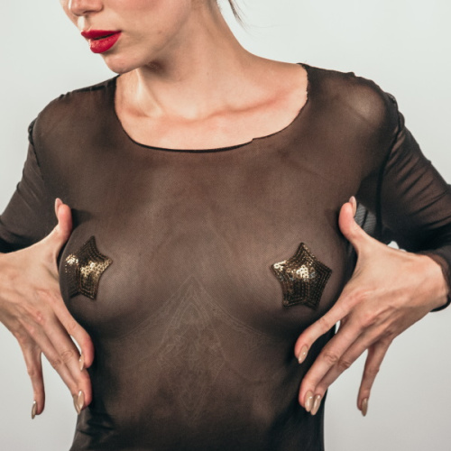 Пэстисы-звезды Burlesque Tempest золотистые фото 2