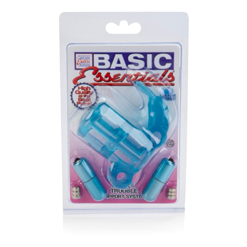 Насадка на пенис с двумя вибропулями и зайчиком для клитора фото 6