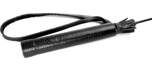 Классический стек из натуральной кожи черного цвета 62 см фото 4