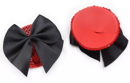 Красные пэстисы с черными бантиками фото 2
