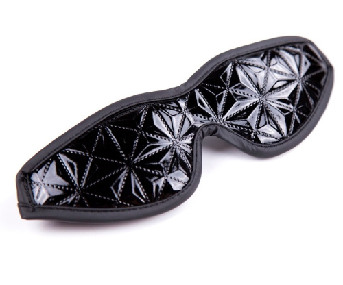 Черная лаковая маска для глаз фото 2