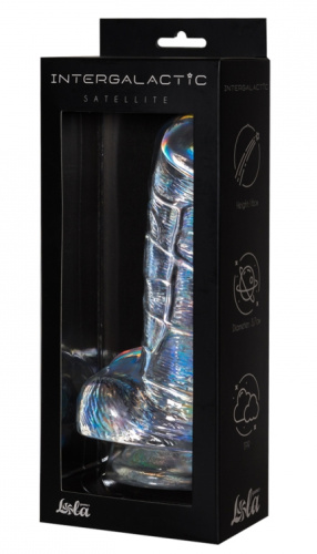 Прозрачный фаллоимитатор с мошонкой Intergalactic Satellite фото 3