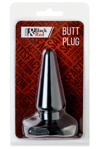 Черная анальная пробка Toyfa Butt Plug фото 4