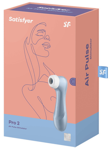 Вакуумно-волновой стимулятор клитора Satisfyer Pro 2 голубой фото 6