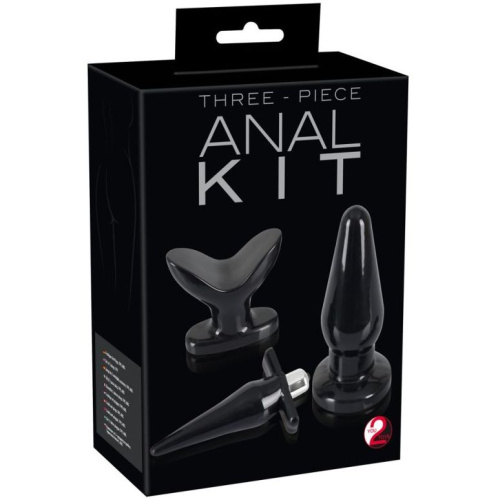 Набор анальных втулок Butt Plug Set черный фото 6