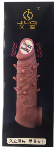 Удлиняющая насадка на пенис Jiuai мулат + 5 см фото 4