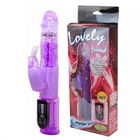 Вибратор Hi-tech со стимулятором клитора Lovely Friend фиолетовый