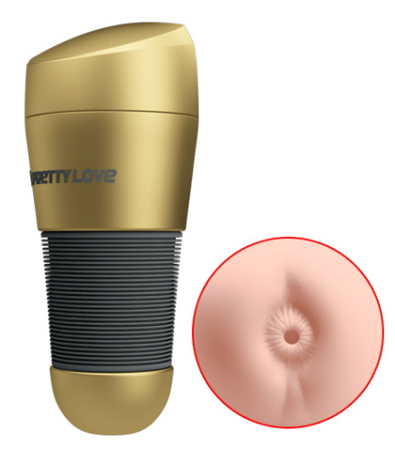 Мастурбатор-попка в золотой колбе Pretty Love Kitty фото 4