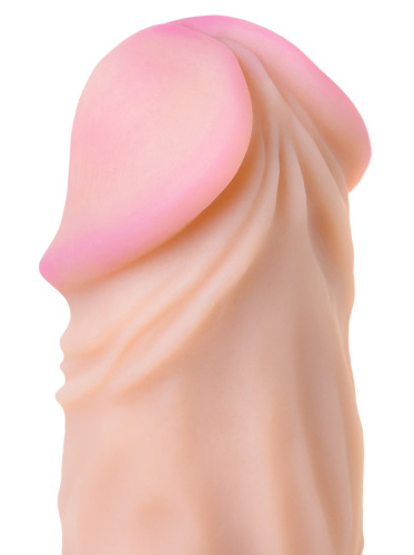 Фаллоимитатор-гигант из киберкожи на присоске 20 см фото 4