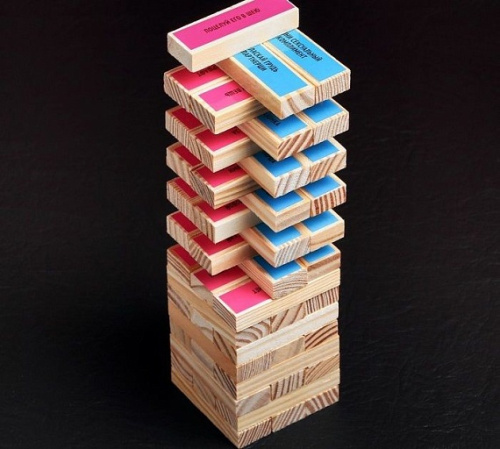 Падающая башня Территория соблазна с плёткой и фантами, 54 бруска фото 2