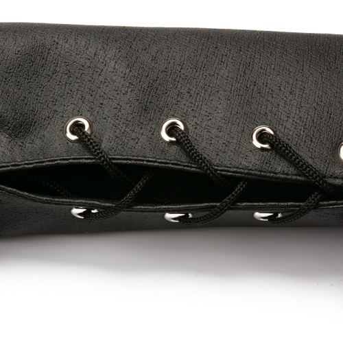 Бондажные наручи чёрные фото 5