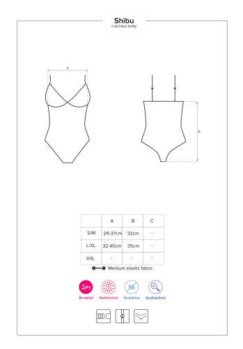 Кружевное черное боди Shibu S/M фото 7