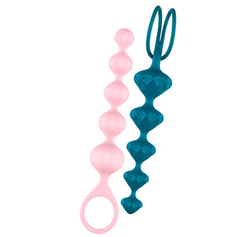 Набор анальных цепочек Satisfyer Love Beads розовый и синий фото 2