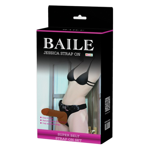 Страпон женский на мягких трусиках черный фото 6