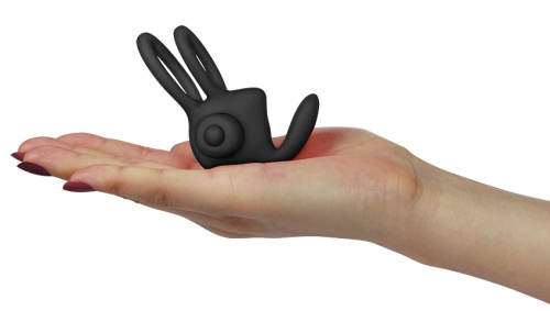 Двойное виброкольцо Power Clit чёрное фото 9