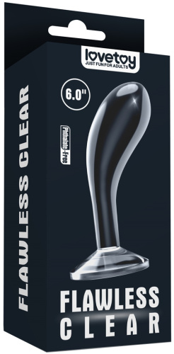 Прозрачная анальная втулка Lovetoy Flawless Clear Prostate Plug 17 см фото 12