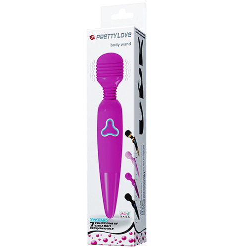 Вибромассажер Pretty Love Body Wand с 7 функциями вибрации розовый фото 8