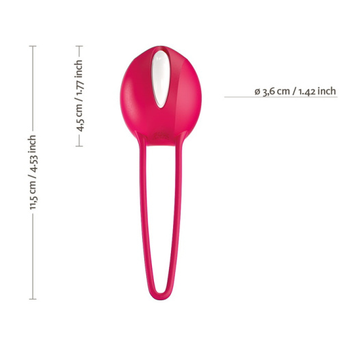 Шарик вагинальный Fun Factory Smartball Uno красно-белый фото 6