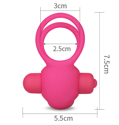 Двойное виброкольцо Power Clit розовое фото 5