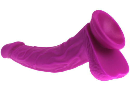Изогнутый фаллоимитатор пурпурного цвета X-Men 22 см фото 4