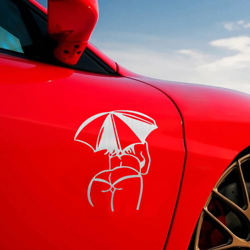 Виниловая наклейка на авто Девушка фото 2