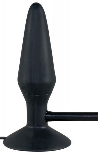 Расширяющаяся анальная втулка с грушей Silikon True Black фото 3