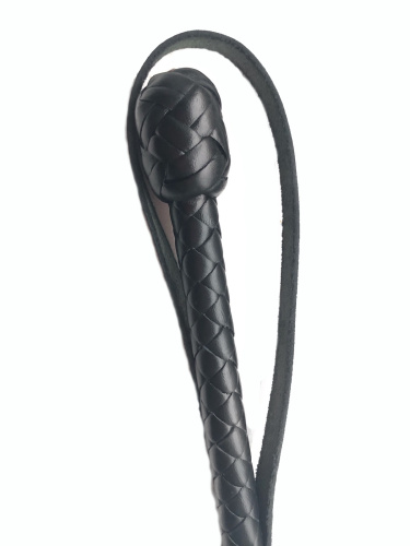 Черный кожаный стек 50 см Hand Made фото 2