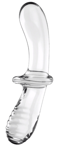 Двусторонний фаллос из стекла Satisfyer Double Crystal прозрачный 20 см фото 3