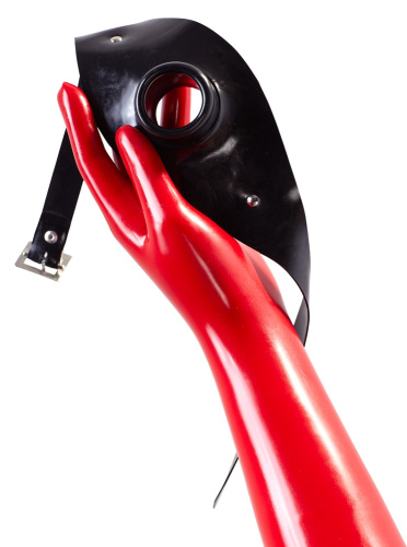 Маска-кляп из латекса с трубкой Latex Gag фото 4