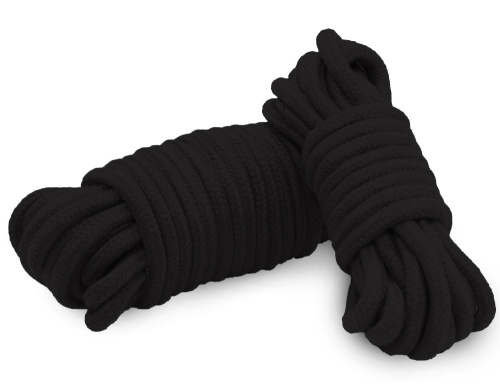 Хлопковая верёвка для бондажа черная 20 м фото 2