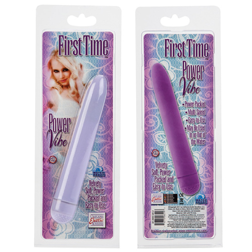 Классический фиолетовый вибратор First Time фото 3