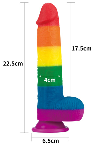 Радужный фаллоимитатор Prider Dildo 23 см фото 8