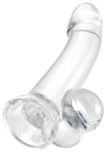 Реалистичный фаллоимитатор Toyfa Cryst 15 см прозрачный фото 6