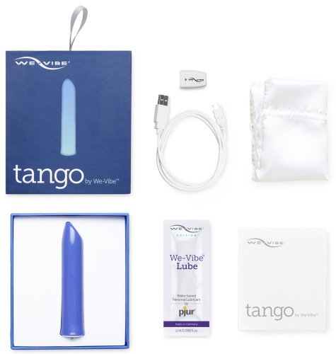 Мини-вибратор We-Vibe Tango перезаряжаемый голубой фото 7