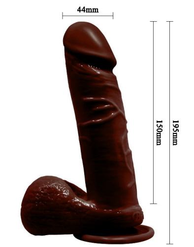 Вибратор реалистичный на присоске мулат 20 см фото 5